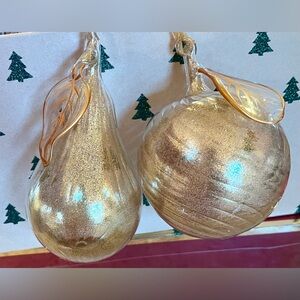 Gold Holiday Ornaments